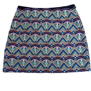 EUC Anthropologie Ollari Women's S Beaded Geometric Mini Skirt Multicolor